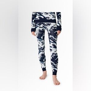 Sweaty‎ Betty NWT peaks ski base layer Navy and White Leggings XS